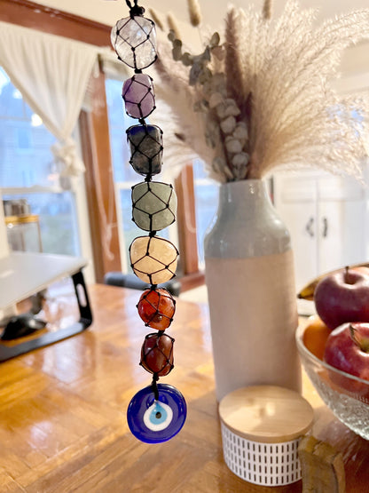 Seven Chakra Crystal with Evil Eye