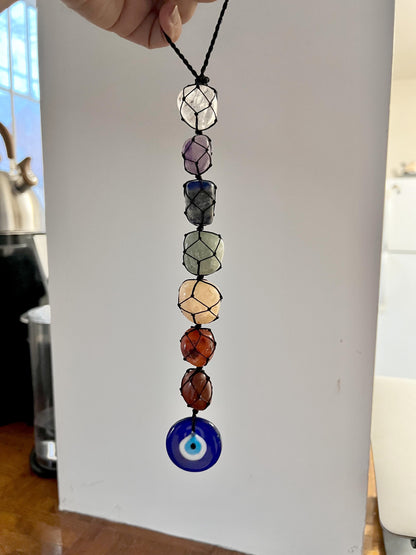 Seven Chakra Crystal with Evil Eye