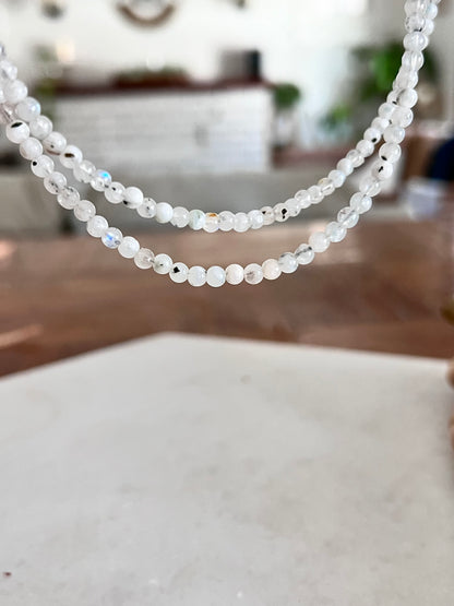 Moonstone Beaded Choker Necklace