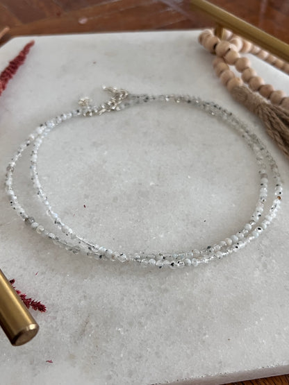 Moonstone Beaded Choker Necklace